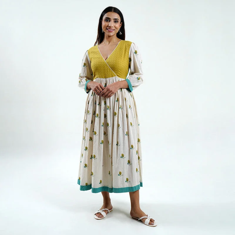 Empire Waist Women Dress to Accentuate the Bust and Conceal the Waist Empire Waist Women Dress to Accentuate the Bust and Conceal the Waist Cotton Printed Dress For Women | Floral Block Print | Multicolour Empire Waist Women Dress to Accentuate the Bust and Conceal the Waist Empire Waist Women Dress to Accentuate the Bust and Conceal the Waist Cotton Printed Dress For Women | Floral Block Print | Multicolour