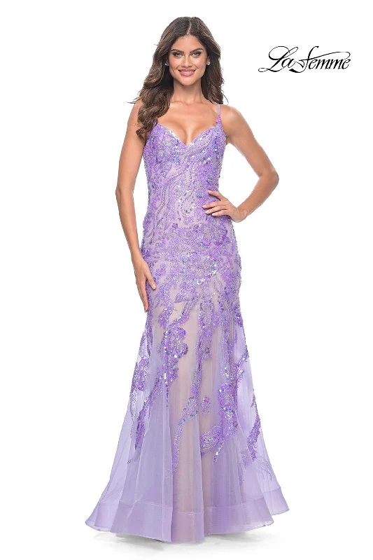 Ruffled Women Dress with Multiple Layers for a Playful and Girly Style Ruffled Women Dress with Multiple Layers for a Playful and Girly Style La Femme 32333 Ruffled Women Dress with Multiple Layers for a Playful and Girly Style Ruffled Women Dress with Multiple Layers for a Playful and Girly Style La Femme 32333