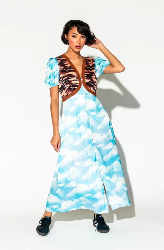 Maxi Women Dress with Floral Print for a Bohemian Vibe Maxi Women Dress with Floral Print for a Bohemian Vibe Serendipitous Dress in Tiger + Cloud Maxi Women Dress with Floral Print for a Bohemian Vibe Maxi Women Dress with Floral Print for a Bohemian Vibe Serendipitous Dress in Tiger + Cloud