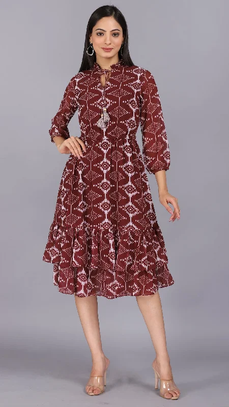 Shift Women Dress with a Simple and Classic Design for Everyday Wear Shift Women Dress with a Simple and Classic Design for Everyday Wear Maroon double layer hem dress Shift Women Dress with a Simple and Classic Design for Everyday Wear Shift Women Dress with a Simple and Classic Design for Everyday Wear Maroon double layer hem dress