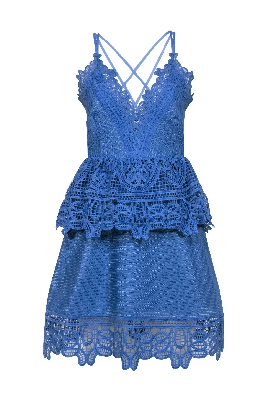 Halter Neck Women Dress to Show Off the Shoulders and Neckline Halter Neck Women Dress to Show Off the Shoulders and Neckline Self-Portrait - Blue Sleeveless Eyelet Peplum Dress Sz M Halter Neck Women Dress to Show Off the Shoulders and Neckline Halter Neck Women Dress to Show Off the Shoulders and Neckline Self-Portrait - Blue Sleeveless Eyelet Peplum Dress Sz M