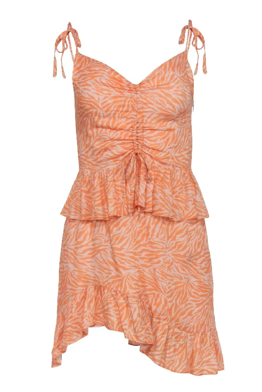 Plus Size Women Dress with a Flattering A - Line Cut for Comfort and Style Plus Size Women Dress with a Flattering A - Line Cut for Comfort and Style Suboo - Orange & Lilac Print Sleeveless Ruffle Dress Sz S Plus Size Women Dress with a Flattering A - Line Cut for Comfort and Style Plus Size Women Dress with a Flattering A - Line Cut for Comfort and Style Suboo - Orange & Lilac Print Sleeveless Ruffle Dress Sz S