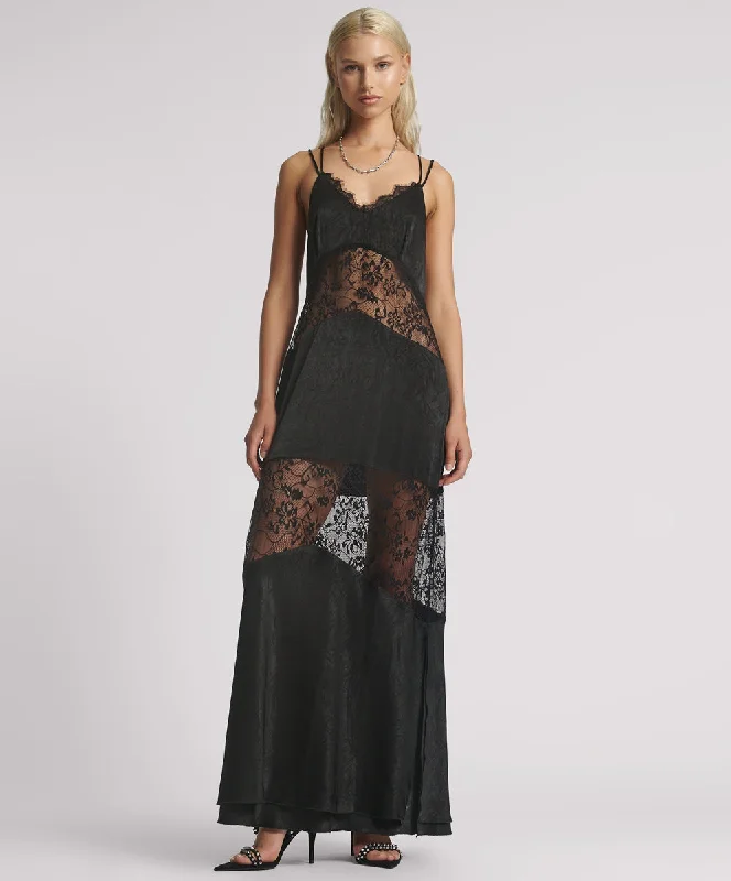 Mini Women Dress with a Short Hem for a Young and Trendy Style Mini Women Dress with a Short Hem for a Young and Trendy Style Winona Lace Long Slip Maxi Dress - Black