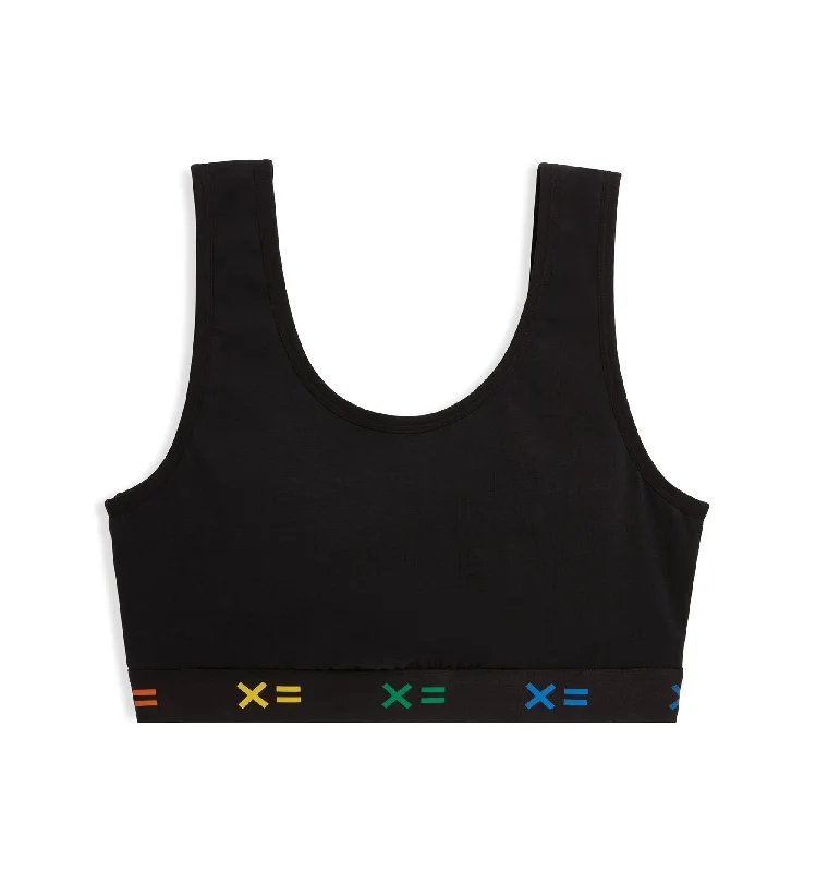 underwire sports bras for extra stability Essentials Soft Bra - Black X= Rainbow