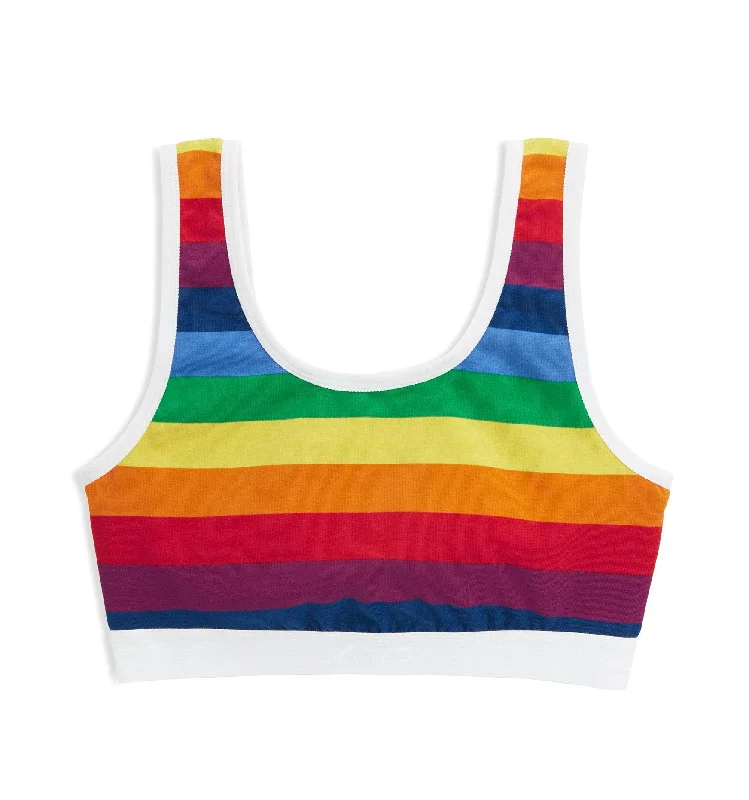 minimizer underwire bras for more control Essentials Soft Bra - Rainbow Pride Stripes
