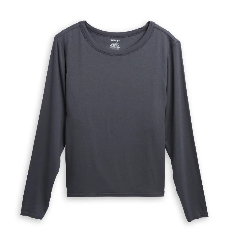 lace balconette bras for a luxurious feel Long Sleeve Bra Top - TENCEL™ Modal Slate