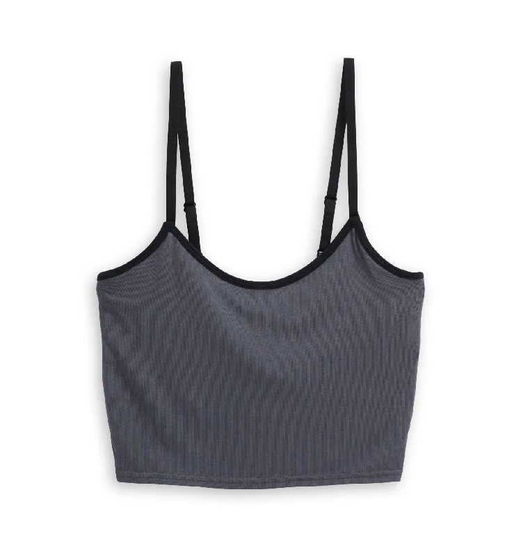 plus size bras with good support Longline Bra Top - TENCEL™ Modal Slate