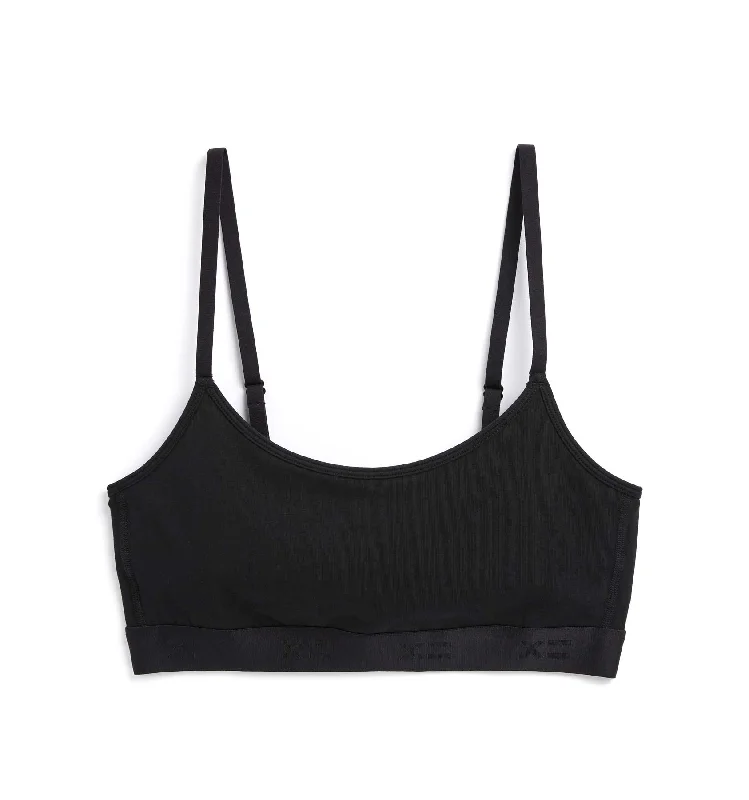 padded wireless bras for light support Low Cut Soft Bra - X= Black