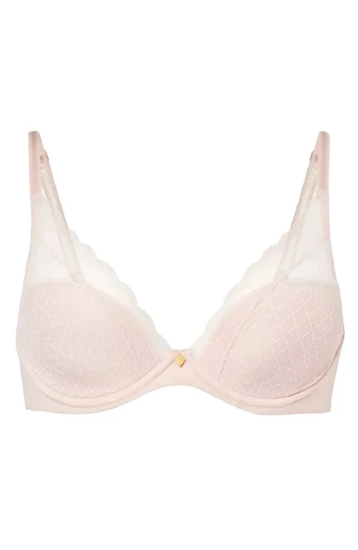 padded wireless bras for light support Norah Chic Plunge T-Shirt Bra