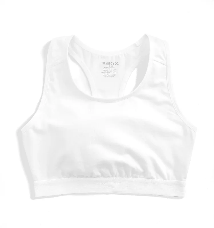 supportive sports bras for running Racerback Soft Bra - X= White