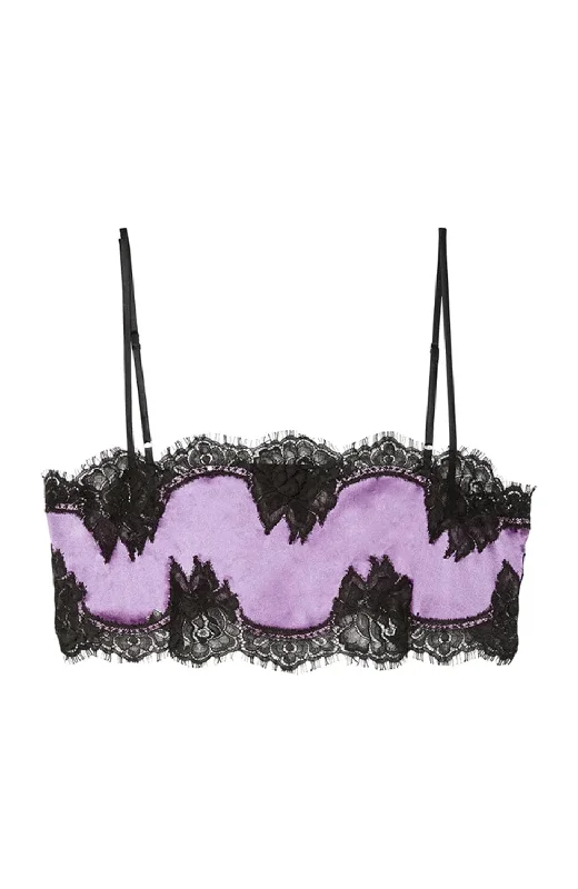 balconette lace bras for a feminine touch Silk and Lace Bandeau Top