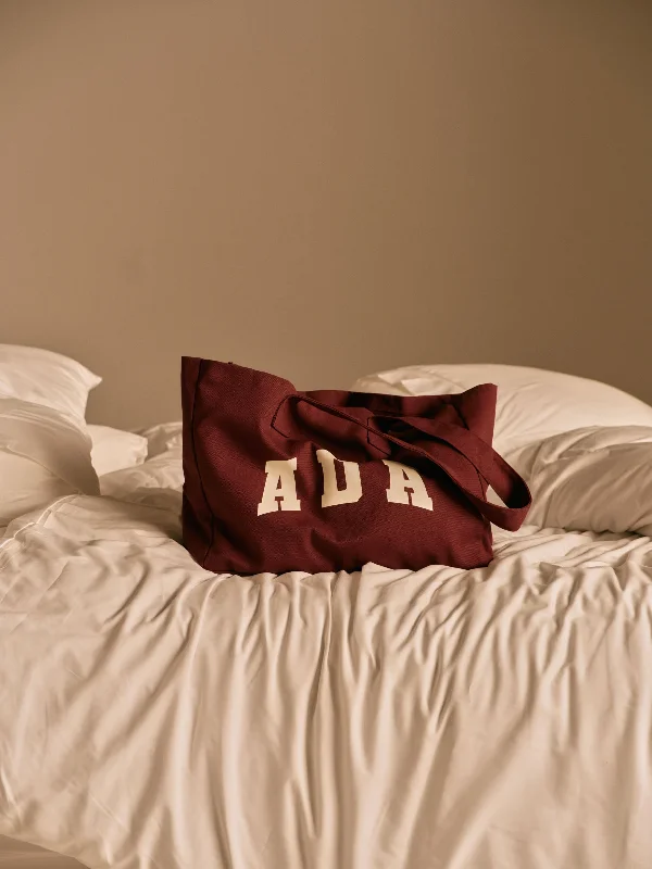 breathable women sport bra for ventilation ADA Tote Bag - Burgundy/Marshmallow White breathable women sport bra for ventilation ADA Tote Bag - Burgundy/Marshmallow White