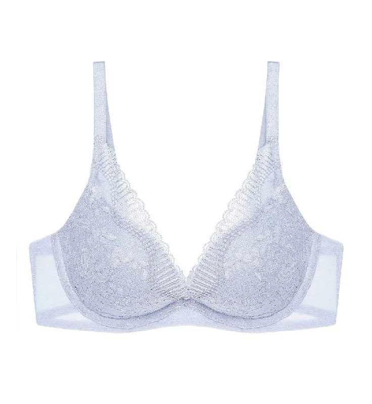 black women lace bra for a classic look AQUA FRESH PUSH-UP DEEP-V BRA