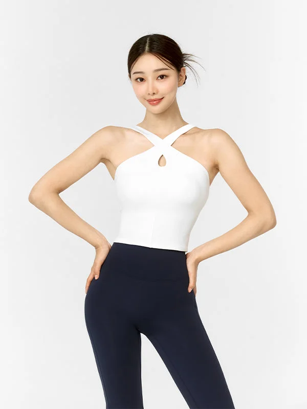 maternity women sport bra for expectant mothers Comfort Fine Cross Neck Crop Top