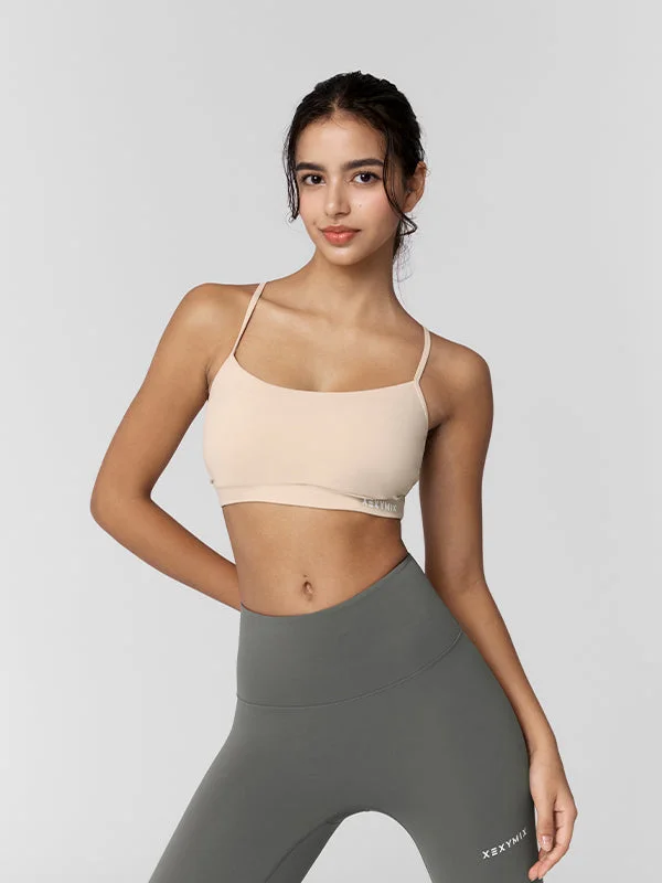 sequined women sport bra for a sparkly effect Comfort Up Cross Back Bra Tops