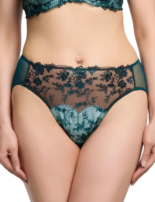 Shaper with a zip - front for quick adjustment​ Dita Von Teese Victresse Hi Cut Brief