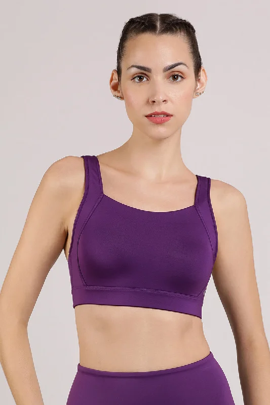 adjustable strap women sport bra for a perfect fit Energize Active High Impact Sports Bra - Imperial Purple adjustable strap women sport bra for a perfect fit Energize Active High Impact Sports Bra - Imperial Purple