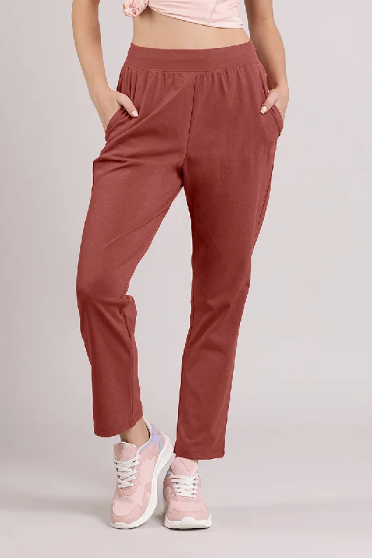 petite adjustable strap women sport bra Energize Flexi Track Pants - Intense Rust