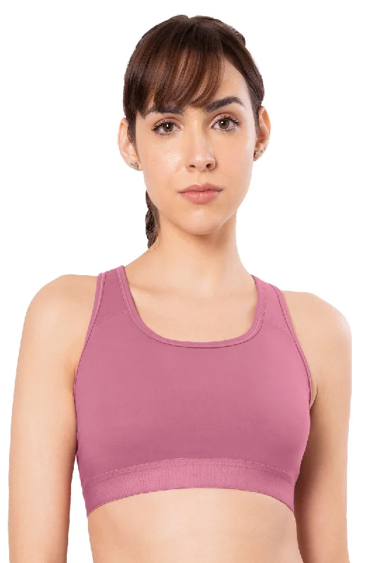 machine - made women sport bra for affordability Energize Medium Impact Round Neck Sports Bra - Heather Rose machine - made women sport bra for affordability Energize Medium Impact Round Neck Sports Bra - Heather Rose