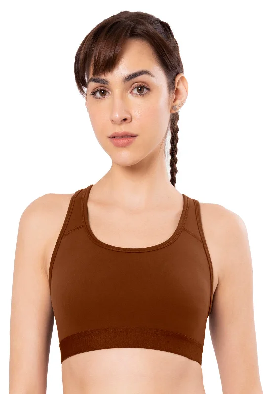sleep women sport bra for comfortable rest Energize Medium Impact Round Neck Sports Bra - Potting Soil sleep women sport bra for comfortable rest Energize Medium Impact Round Neck Sports Bra - Potting Soil