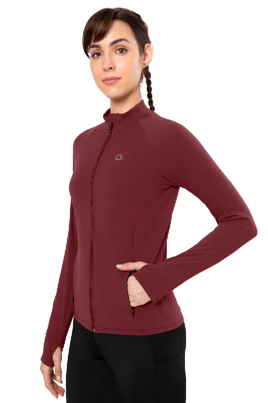water - resistant women sport bra for water sports Energize Performance Full Sleeve Active Jacket - Chocolate Truffle water - resistant women sport bra for water sports Energize Performance Full Sleeve Active Jacket - Chocolate Truffle