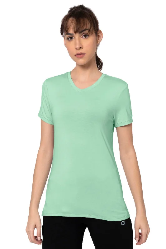beaded women sport bra for a glamorous touch Energize Short Sleeve V-Neck Active T-Shirt - Silt Green beaded women sport bra for a glamorous touch Energize Short Sleeve V-Neck Active T-Shirt - Silt Green
