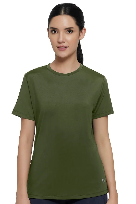 plus size low impact women sport bra Flaunt Crew Neck Tee - Cypress