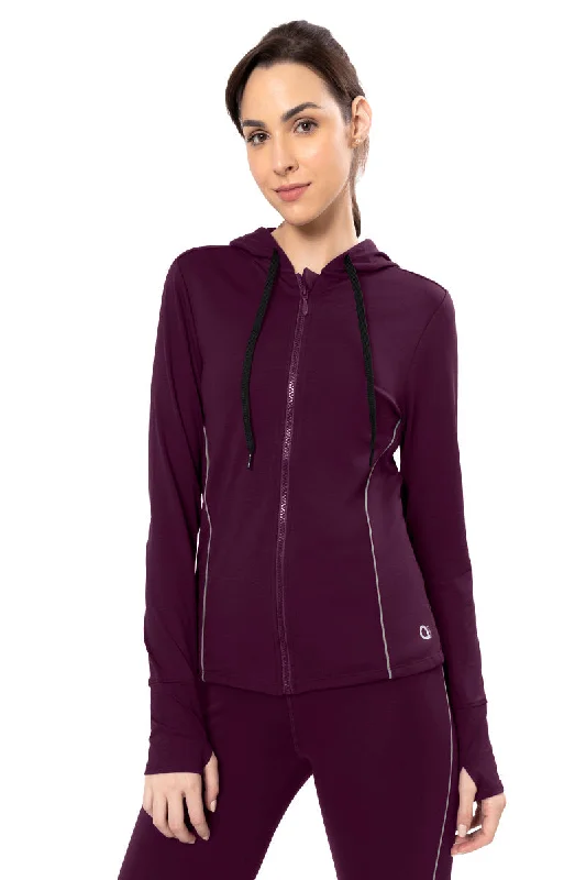 luxury brand women sport bra for high - end quality Flaunt Hoodie Full Sleeve Active Jacket - Blackberry Wine luxury brand women sport bra for high - end quality Flaunt Hoodie Full Sleeve Active Jacket - Blackberry Wine