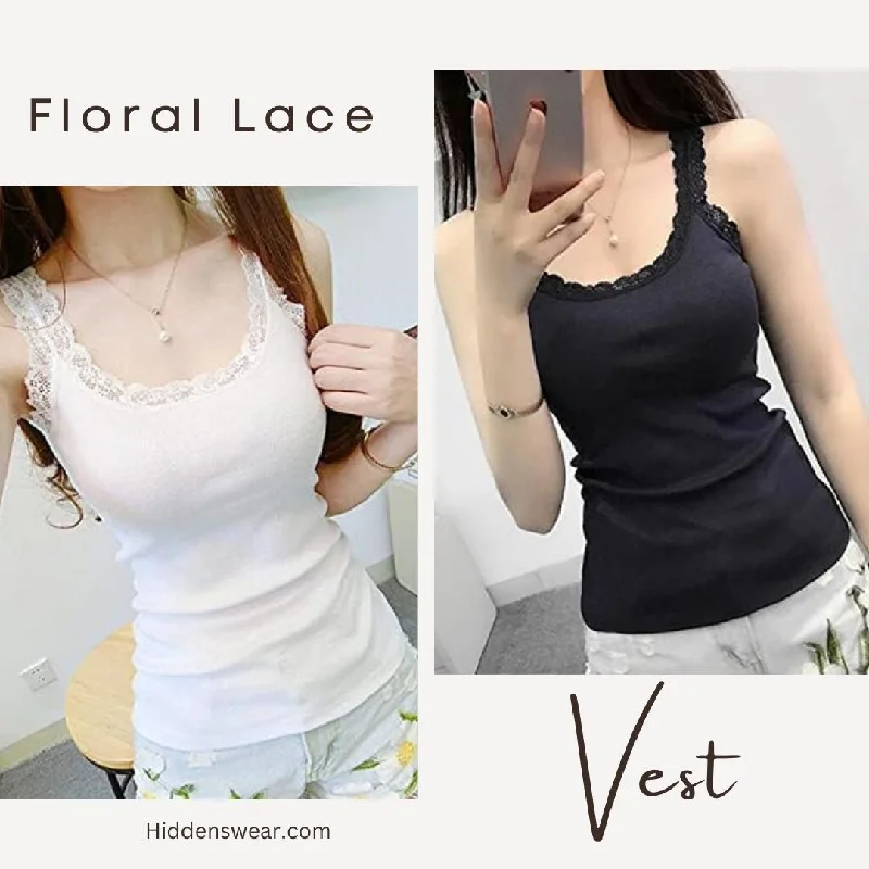 Seamless shaper for a no - show look under clothes​ Floral Lace Camisole Vest