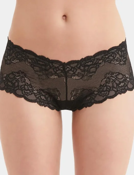 Shaper with a thong design for no visible panty lines​ Montelle Lace Cheeky Panty