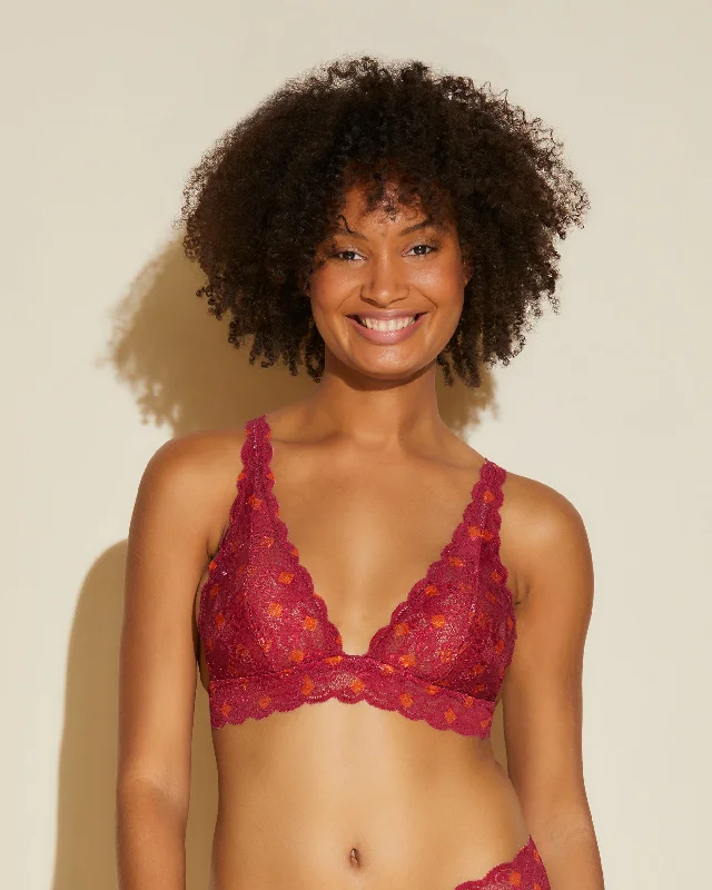 plus size women lace bra for full support Bralette Triangular