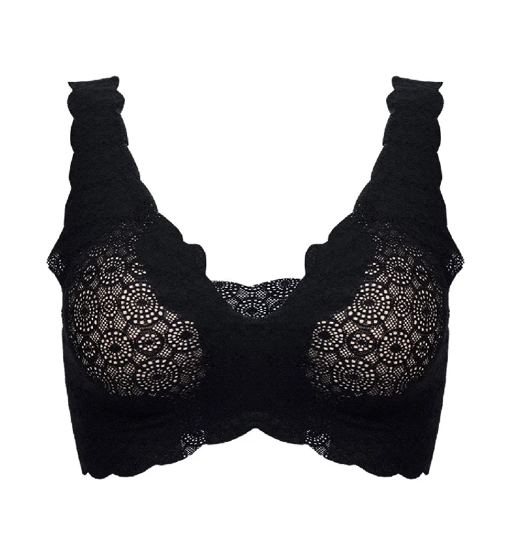 full cup women lace bra for maximum coverage SLOGGI ZERO FEEL JAPAN LACE BRA TOP