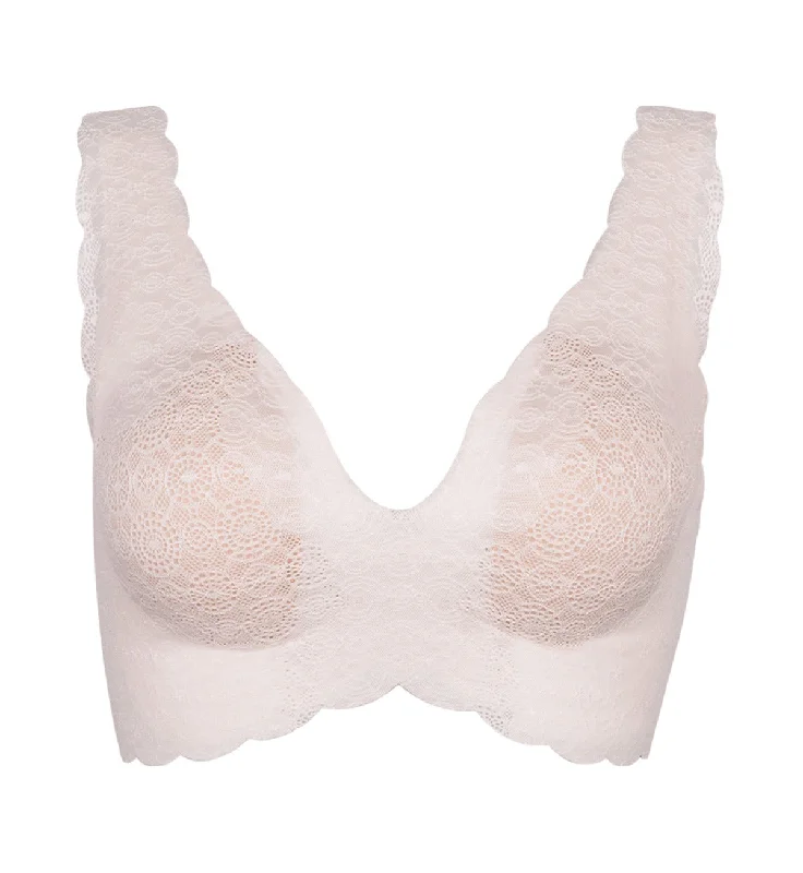 push up women lace bra for added cleavage SLOGGI ZERO FEEL JAPAN LACE BRA TOP