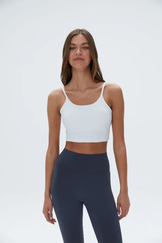 plus size women sport bra for full support Ultimate Tank Bra - White