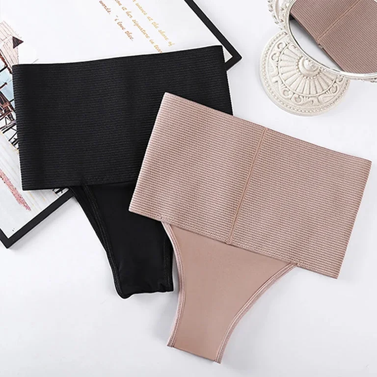 Shaper with a silicone grip to prevent slipping​ Flourish Women high Waist Belly Control Body Shaper Lifter Shapewear 8828