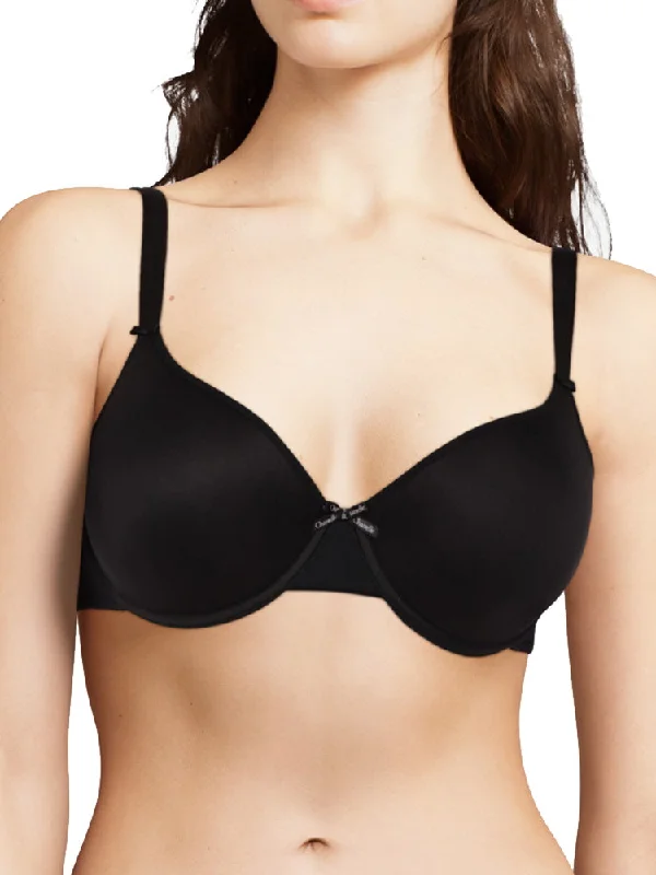 seamless women T Shirt Bras for everyday wear Basic Invisible T-Shirt Bra - Black
