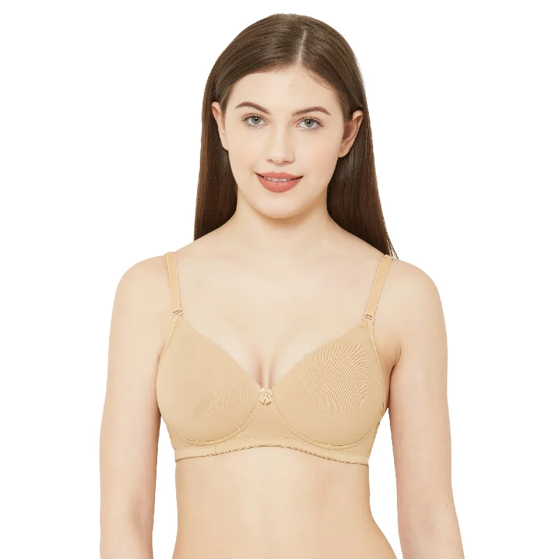 lace trim women T Shirt Bras for a feminine touch 1059-Cotton Basics Plain Padded Bra Skin lace trim women T Shirt Bras for a feminine touch 1059-Cotton Basics Plain Padded Bra Skin