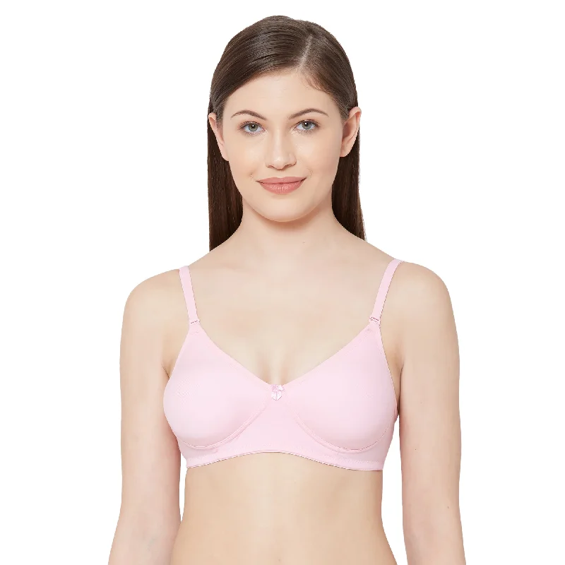 travel friendly women T Shirt Bras for easy packing 1030-Cotton Basics Plain Soft Padded T-Shirt Bra Pink travel friendly women T Shirt Bras for easy packing 1030-Cotton Basics Plain Soft Padded T-Shirt Bra Pink