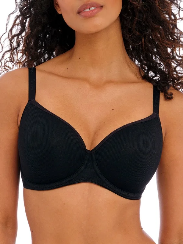 cycling women T Shirt Bras for comfort Chill Demi T-Shirt Bra - Black