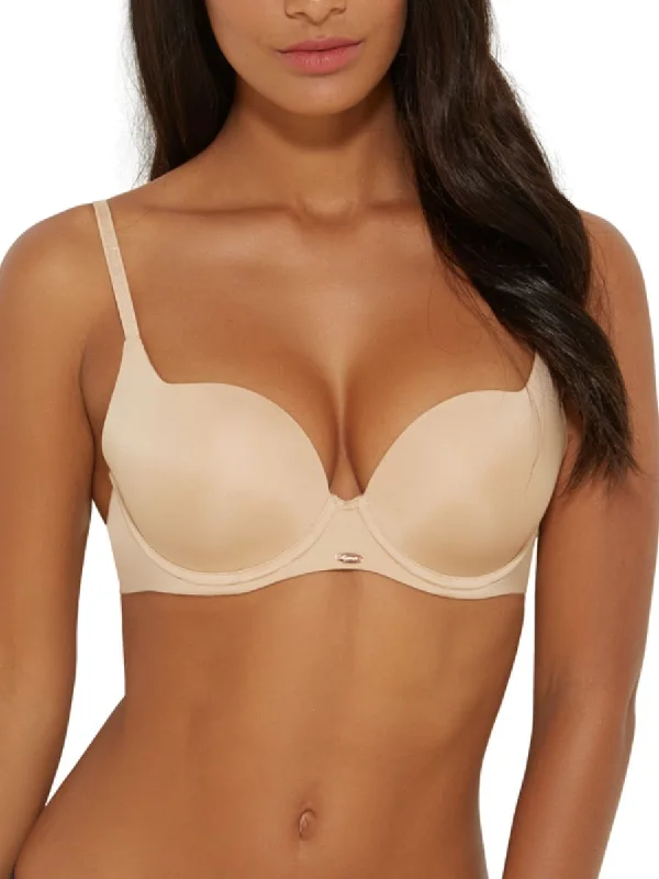 printed women T Shirt Bras with floral patterns Boost Sweetheart Plunge Bra - Nude