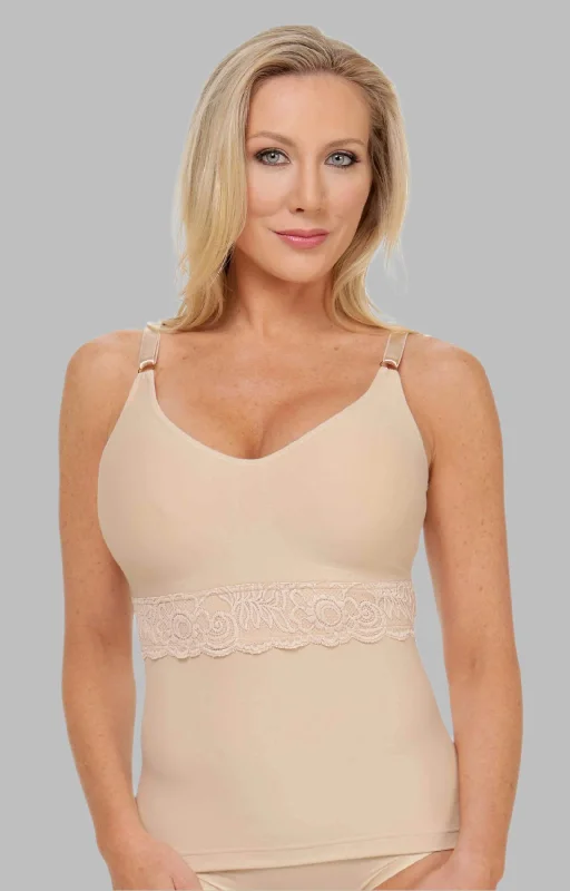 adjustable cup women T Shirt Bras for changing sizes Comfeez Long Cami Bra Top with Bra Pockets adjustable cup women T Shirt Bras for changing sizes Comfeez Long Cami Bra Top with Bra Pockets