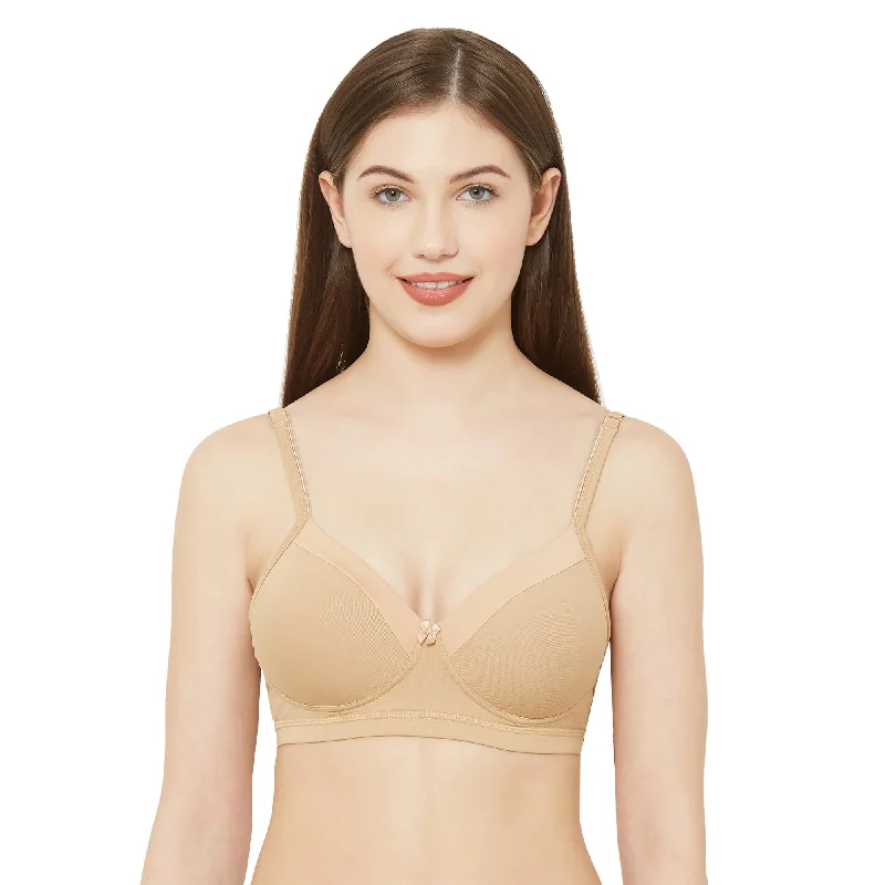 matching women T Shirt Bras with workout sets Candy-Padded Solid Cotton Blend Bra Skin matching women T Shirt Bras with workout sets Candy-Padded Solid Cotton Blend Bra Skin