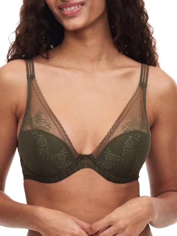 hypoallergenic women T Shirt Bras for sensitive skin Maddie Plunge T-Shirt Bra - Khaki