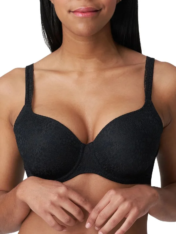 vintage style women T Shirt Bras for a retro look Epirus Padded Heartshape Bra - Black vintage style women T Shirt Bras for a retro look Epirus Padded Heartshape Bra - Black