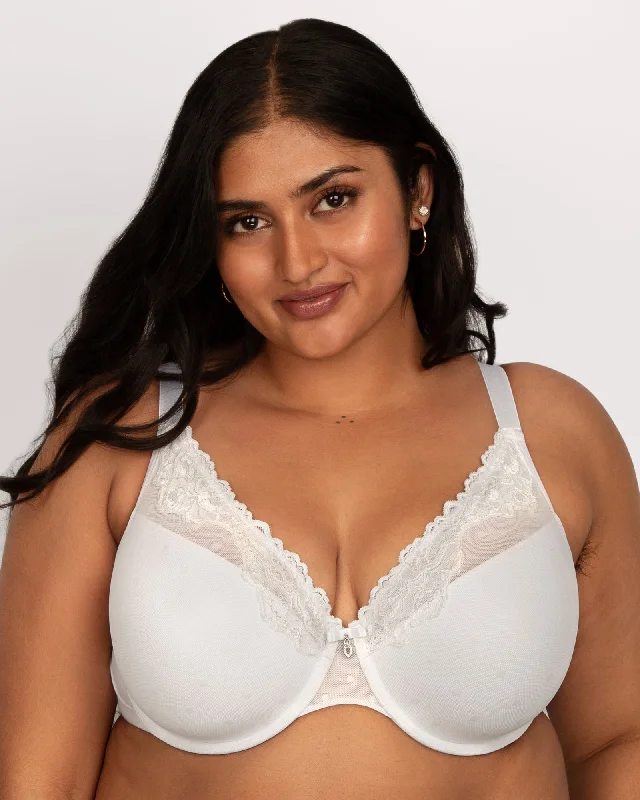 antibacterial women T Shirt Bras for hygiene Sheer Whisper Plunge T-Shirt Bra - White antibacterial women T Shirt Bras for hygiene Sheer Whisper Plunge T-Shirt Bra - White