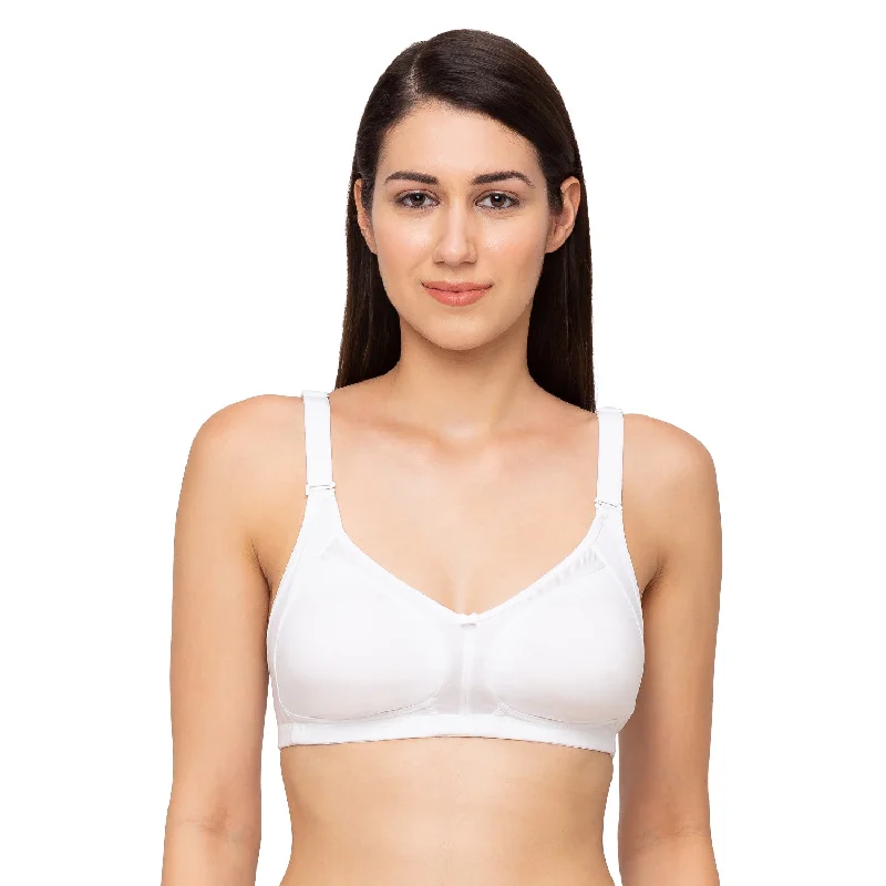 removable padding women T Shirt Bras for customization Shrishti-Plain Non Padded Full Cup Bra White removable padding women T Shirt Bras for customization Shrishti-Plain Non Padded Full Cup Bra White