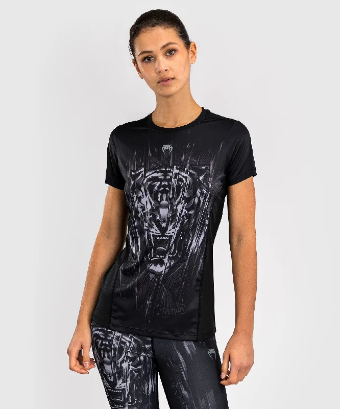 eco friendly women T Shirt Bras made from sustainable materials Venum Tiger Women's Dry Tech T-Shirt - Black/Silver eco friendly women T Shirt Bras made from sustainable materials Venum Tiger Women's Dry Tech T-Shirt - Black/Silver