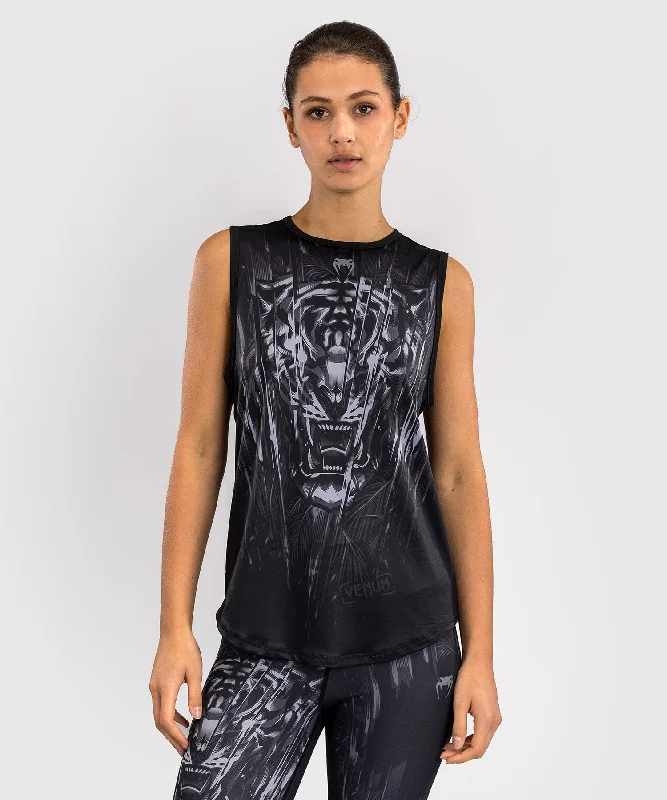 seamless women T Shirt Bras for everyday wear Venum Tiger Women's Tank Top - Black/Silver