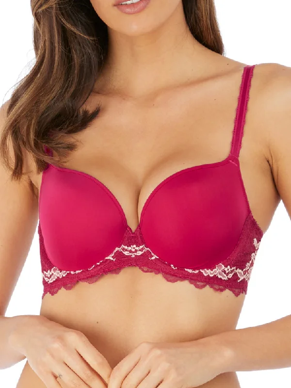 strapless women T Shirt Bras for summer dresses Lace Perfection Contour Bra - Cerise strapless women T Shirt Bras for summer dresses Lace Perfection Contour Bra - Cerise