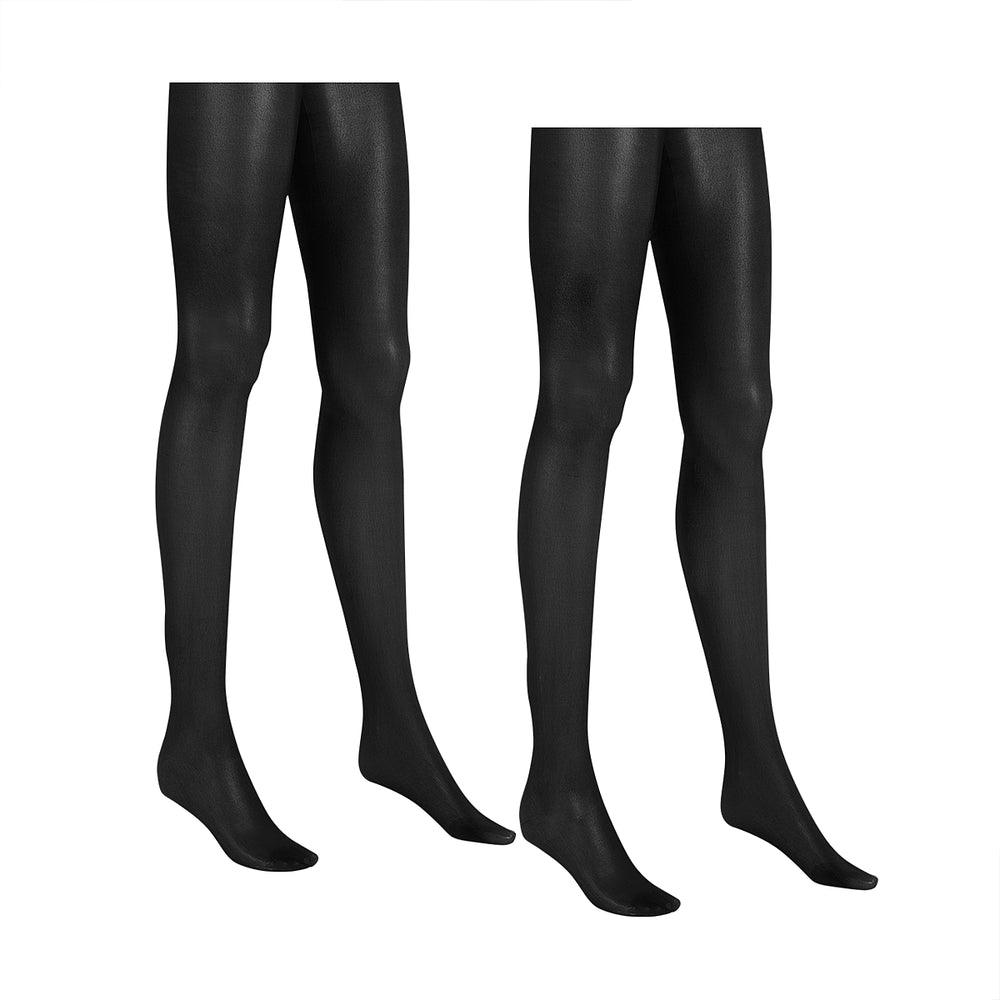 Women's thermal socks for cold weather 2 Pack Matt Pantyhose Black